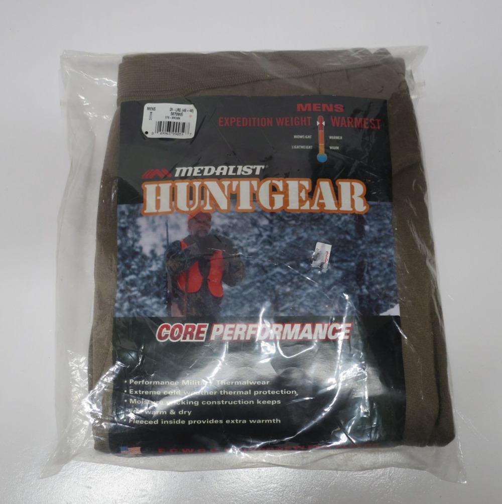 Medalist Huntgear Brown Thermal Pants Men's 2XL 46-48 Warmest USA NIP